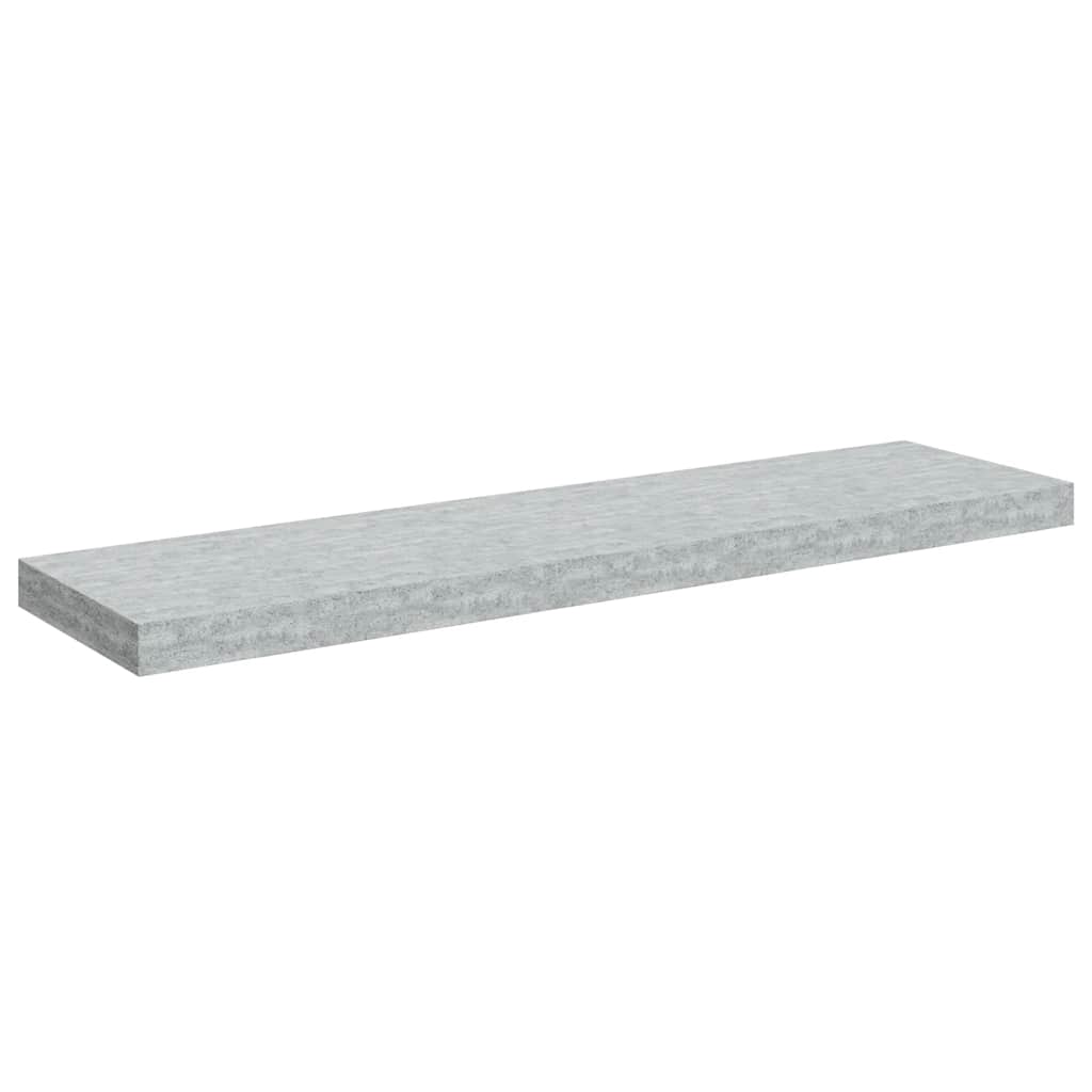 vidaXL Ράφια Τοίχου 2 τεμ. Γκρι Σκυροδέματος 90 x 23,5 x 3,8 εκ. MDF