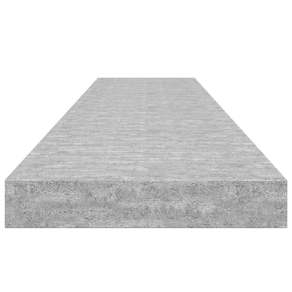 vidaXL Ράφια Τοίχου 4 τεμ. Γκρι Σκυροδέματος 120x23,5x3,8 εκ. MDF