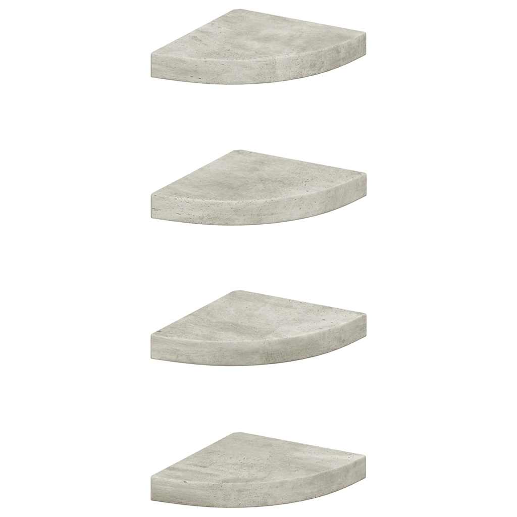 vidaXL Ράφια Τοίχου Γωνιακά 4 τεμ. Δρυς/Λευκό 25 x 25 x 3,8 εκ από MDF