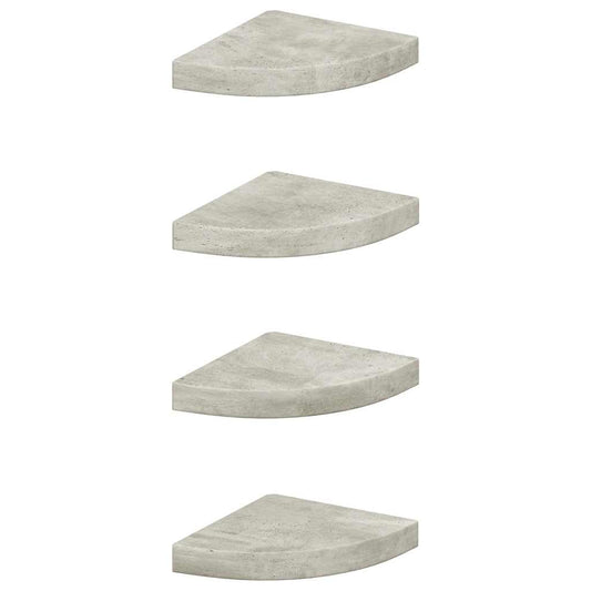 vidaXL Ράφια Τοίχου Γωνιακά 4 τεμ. Δρυς/Λευκό 25 x 25 x 3,8 εκ από MDF