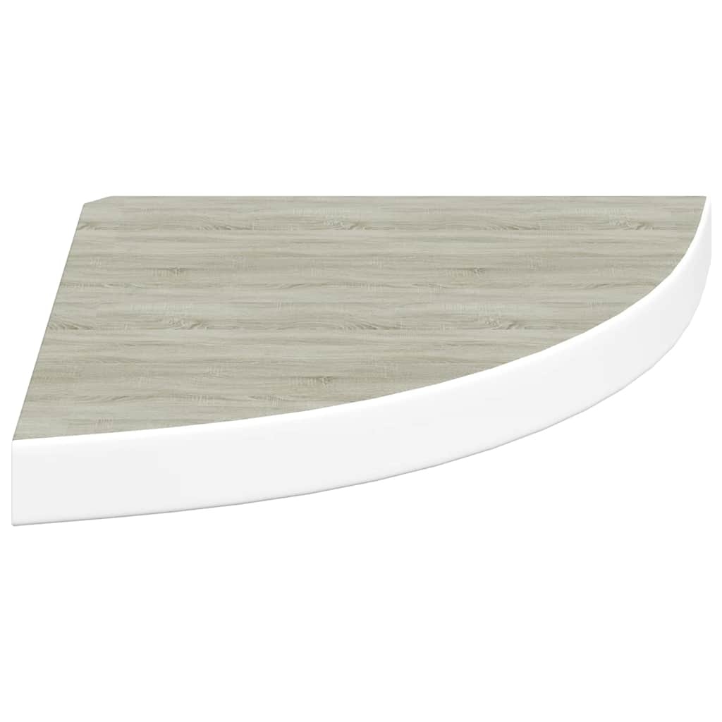 vidaXL Ράφι Τοίχου Γωνιακό Δρυς/Λευκό 35x35x3,8 εκ από MDF