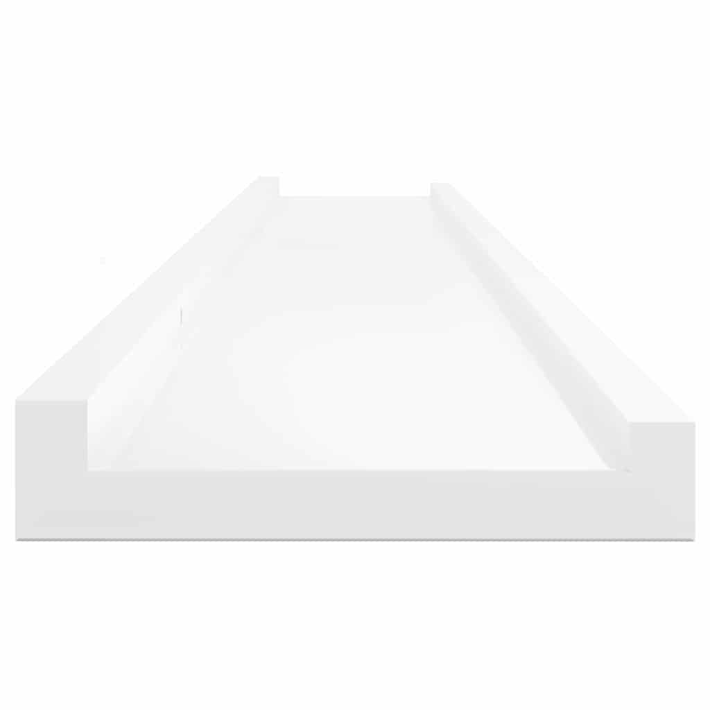 vidaXL Ράφια Τοίχου 2 τεμ. Γυαλιστερό Λευκό 115 x 9 x 3 εκ.