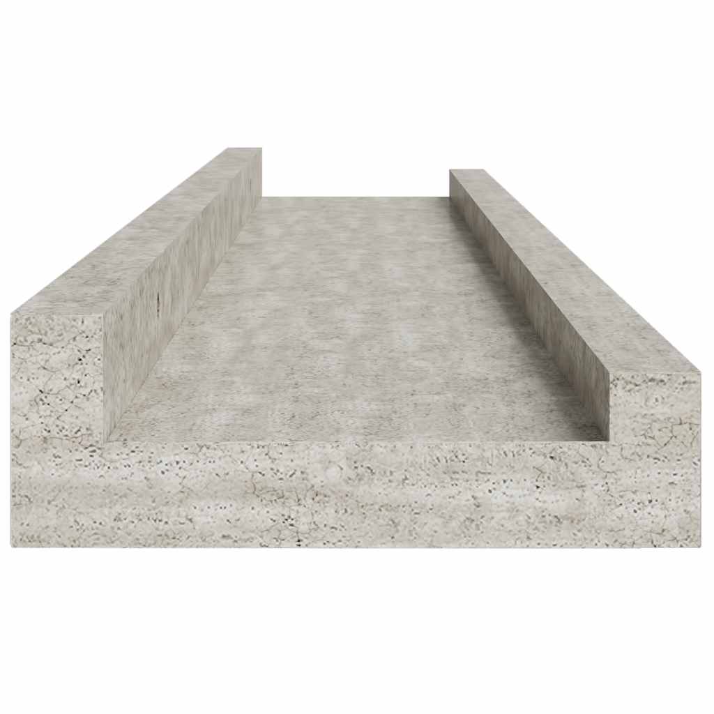 vidaXL Ράφια Τοίχου 2 τεμ. Γκρι Σκυροδέματος 60 x 9 x 3 εκ.