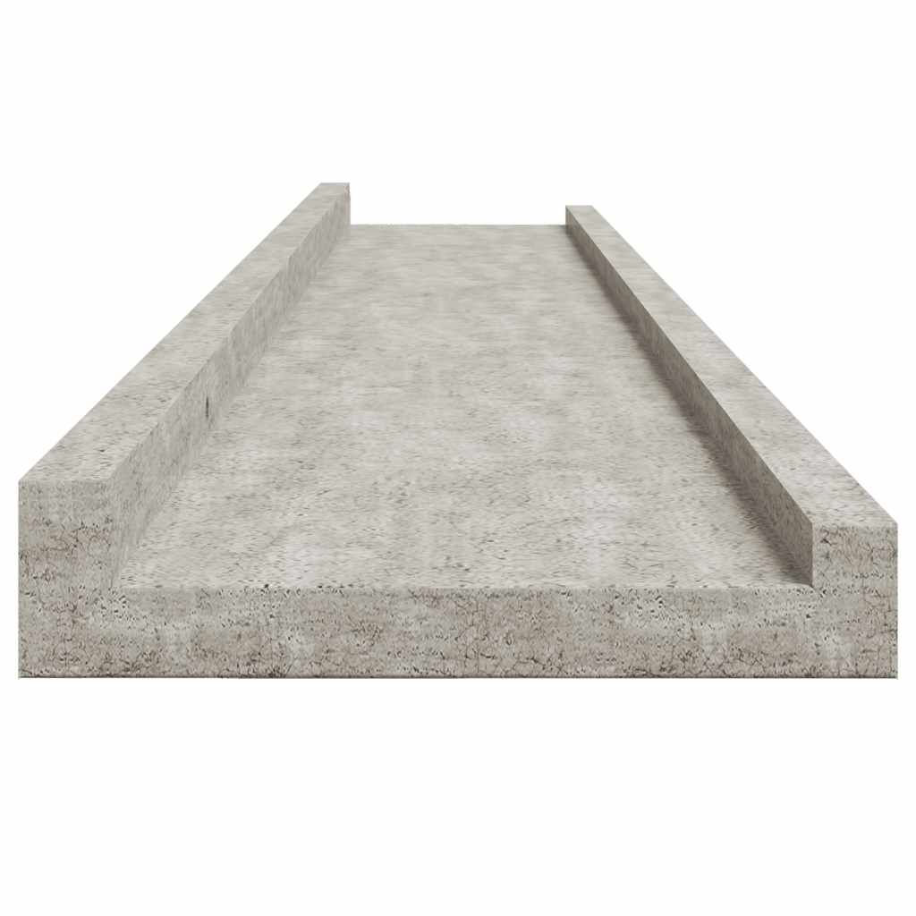 vidaXL Ράφια Τοίχου 4 τεμ. Γκρι Σκυροδέματος 100 x 9 x 3 εκ.