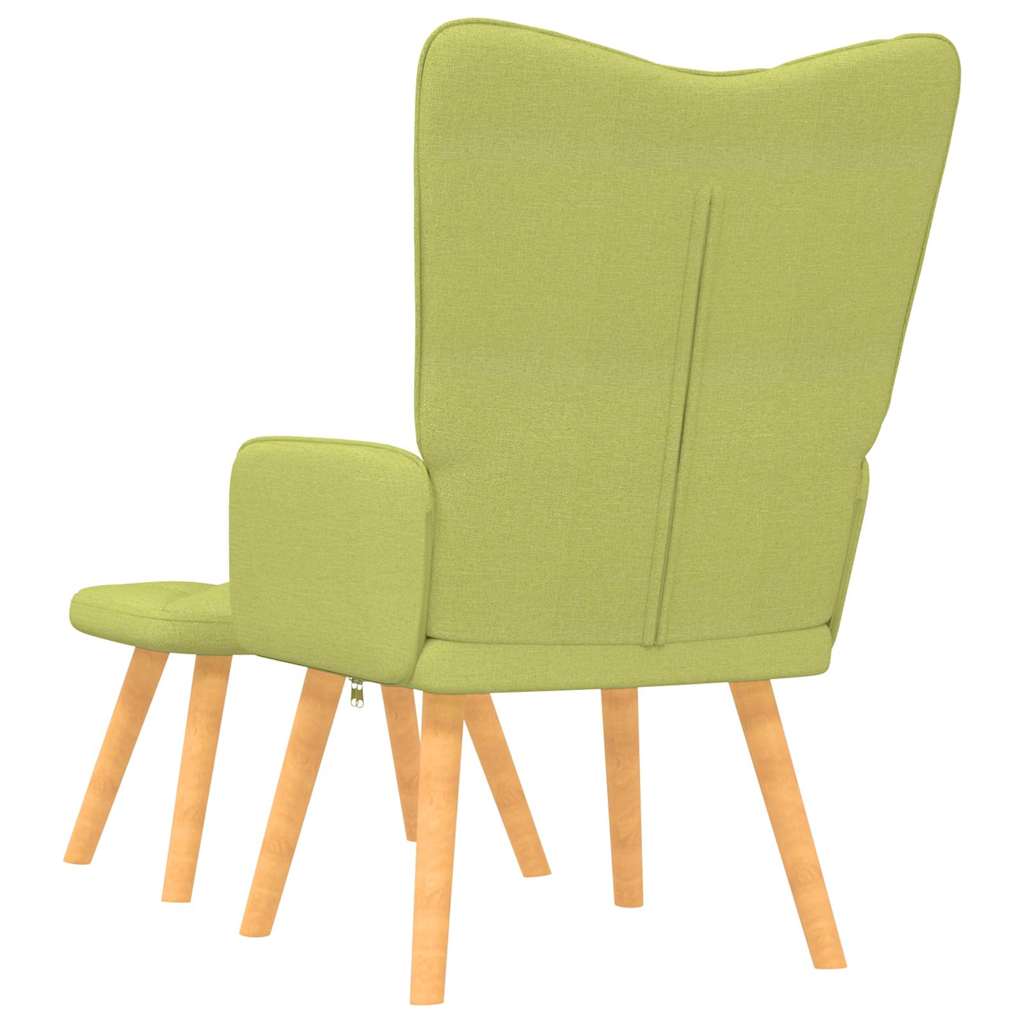 vidaXL Πολυθρόνα Relax Πράσινη Υφασμάτινη με Σκαμπό