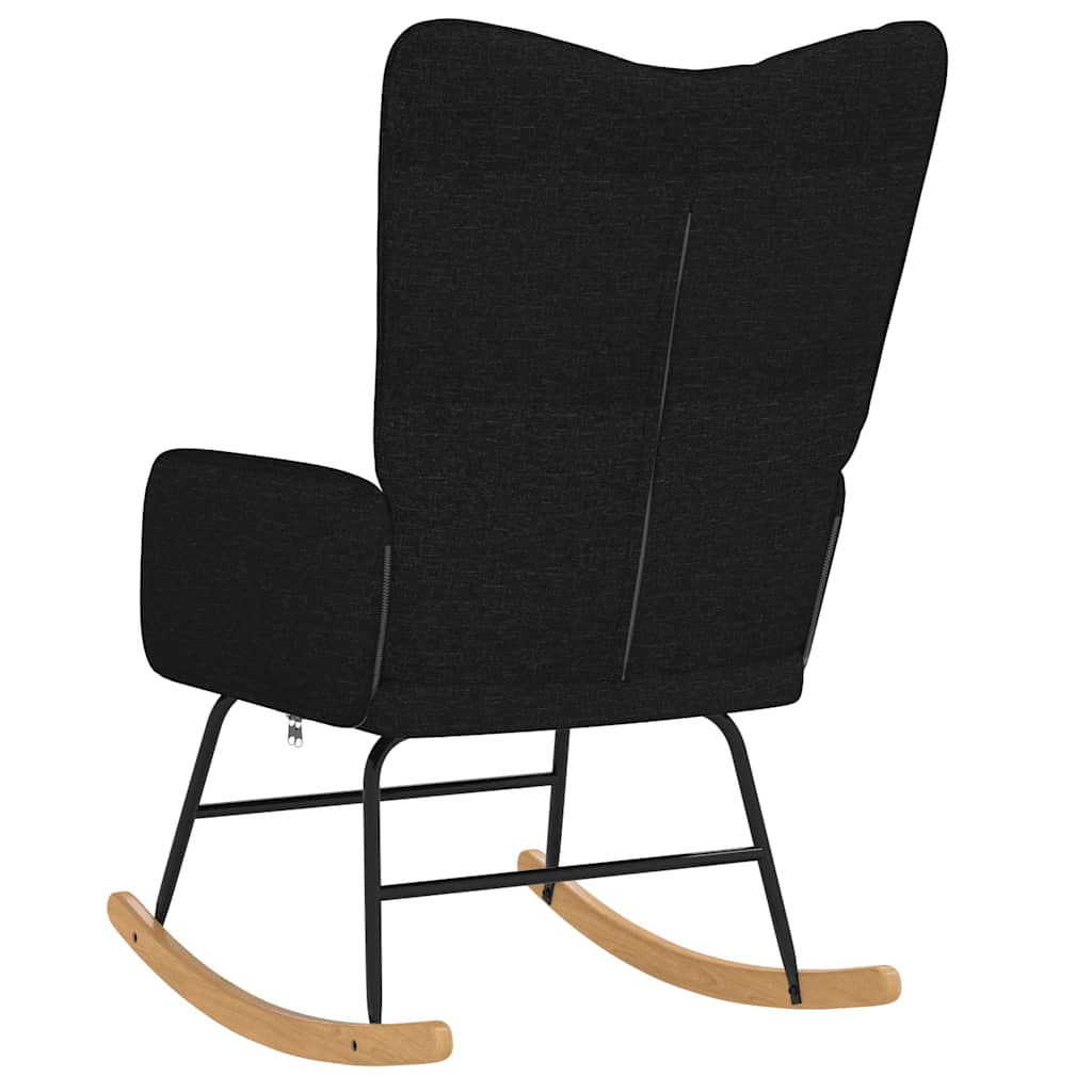 vidaXL Κουνιστή Πολυθρόνα Μαύρη Υφασμάτινη