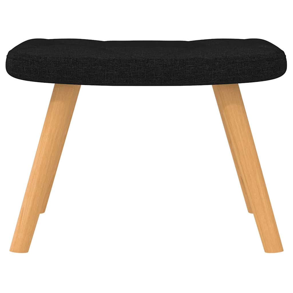 vidaXL Πολυθρόνα Κουνιστή Μαύρο Υφασμάτινη με Σκαμπό