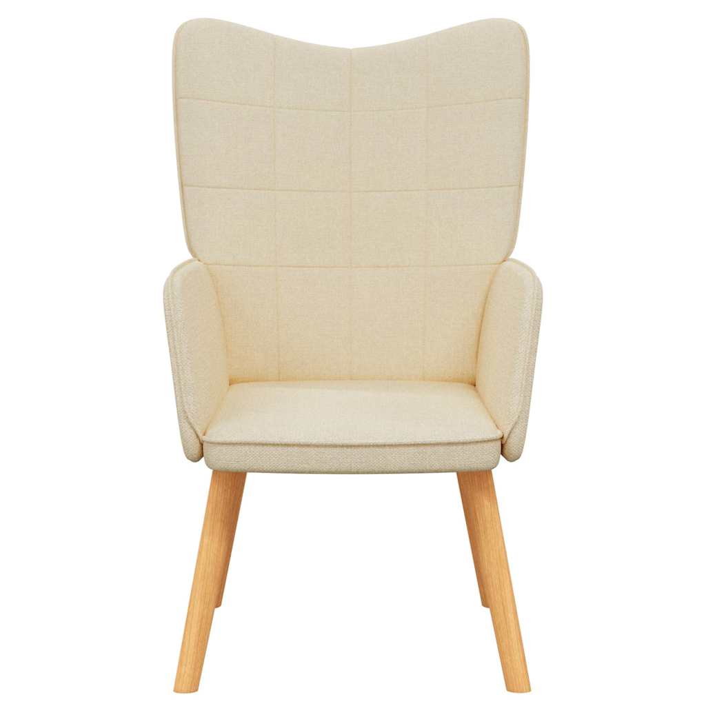 vidaXL Πολυθρόνα Relax Κρεμ Υφασμάτινη