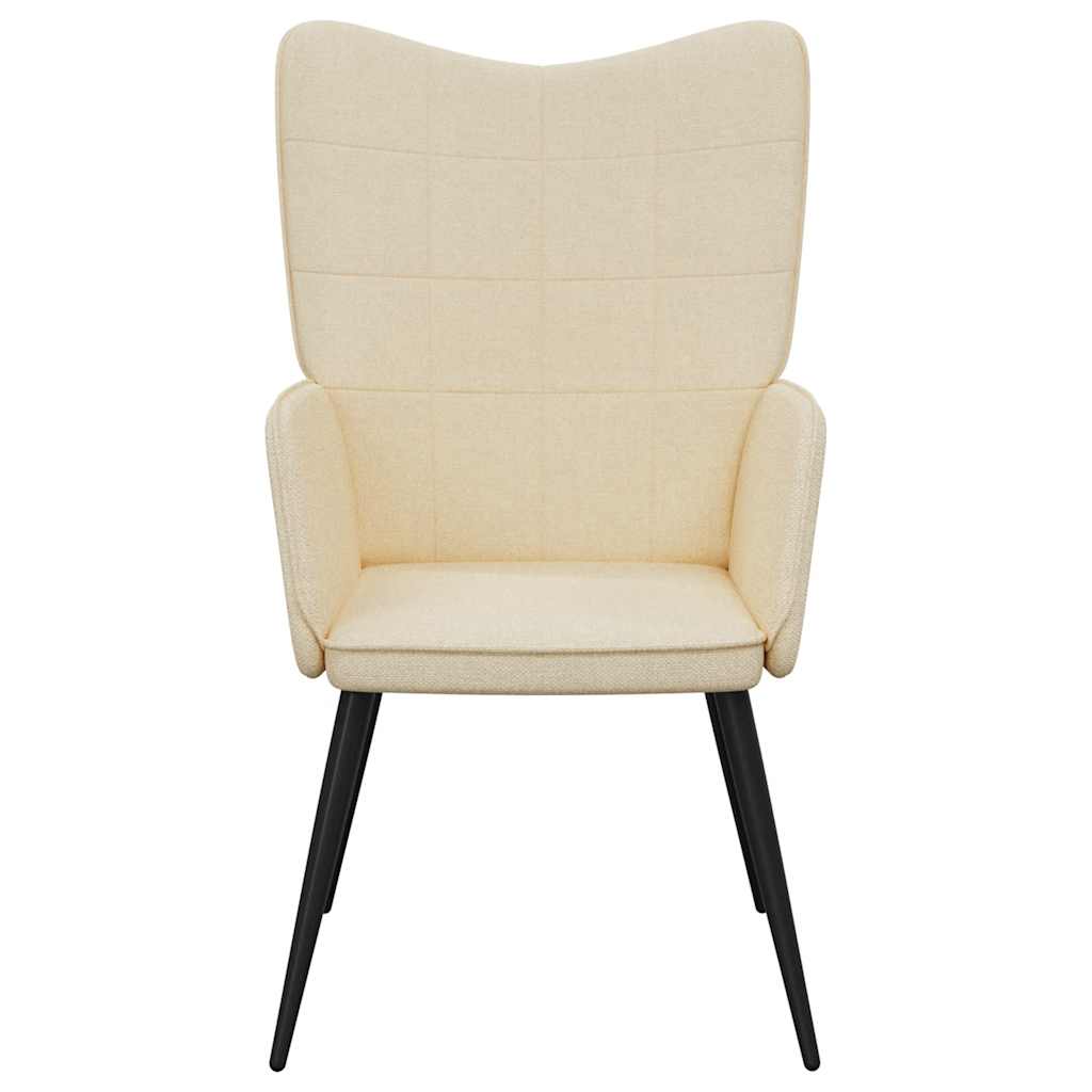 vidaXL Πολυθρόνα Relax Κρεμ Υφασμάτινη