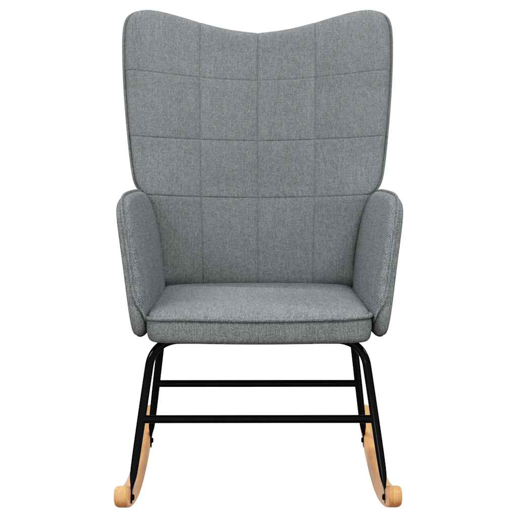 vidaXL Κουνιστή Πολυθρόνα Ανοιχτό Γκρι Υφασμάτινη