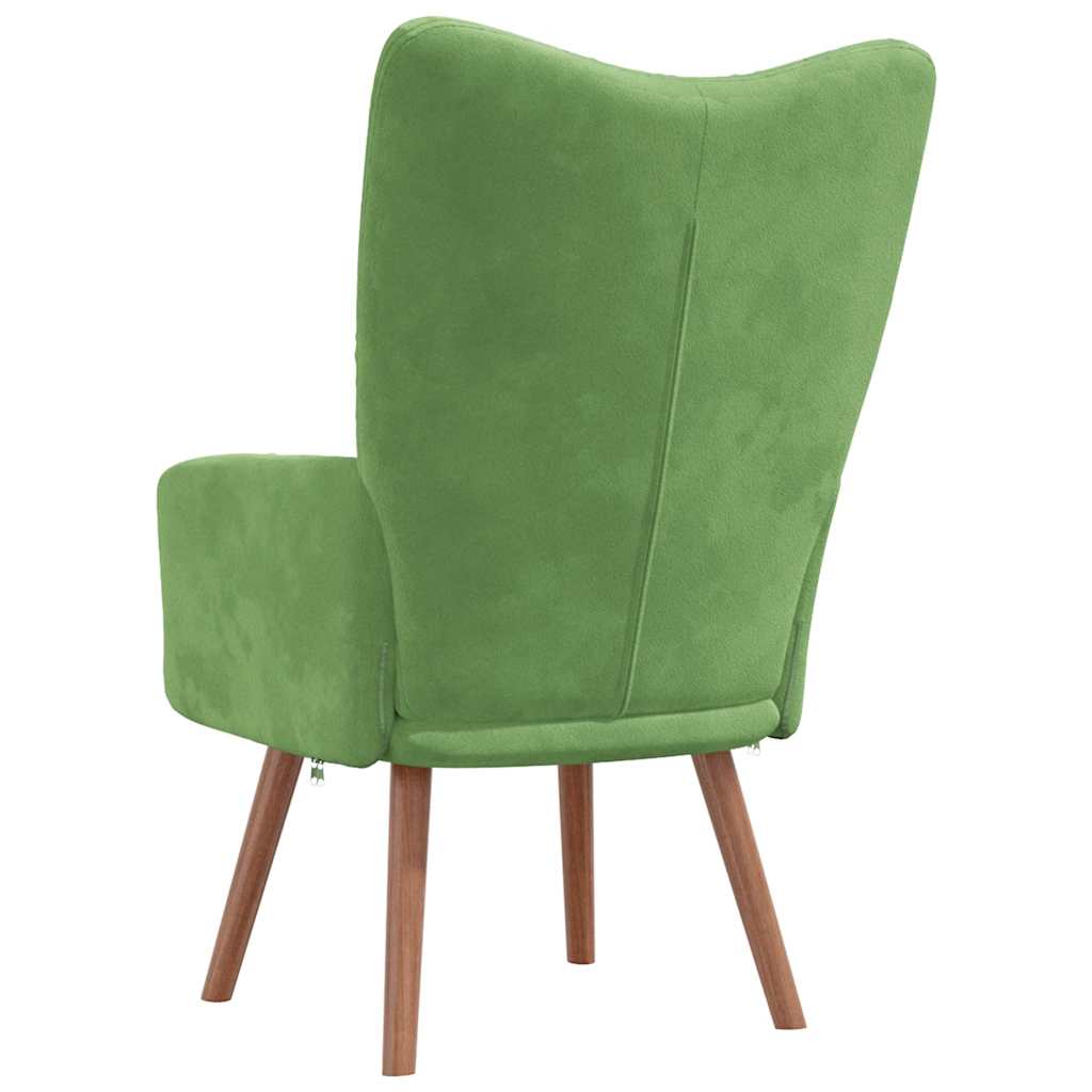 vidaXL Πολυθρόνα Relax Ανοιχτό Πράσινο Βελούδινη