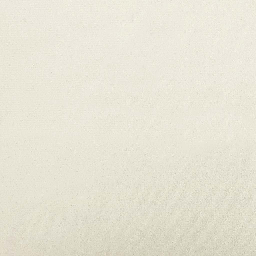 vidaXL Πολυθρόνα Relax Λευκό Κρεμ Βελούδινη με Σκαμπό