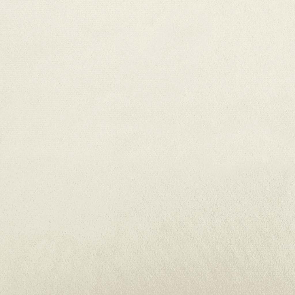 vidaXL Πολυθρόνα Relax Λευκό Κρεμ Βελούδινη με Σκαμπό