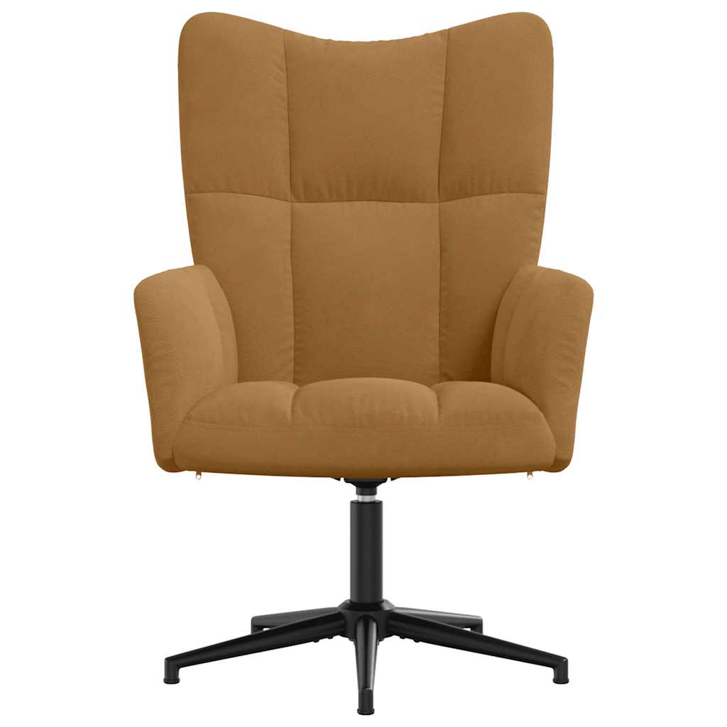 vidaXL Πολυθρόνα Relax Καφέ Βελούδινη