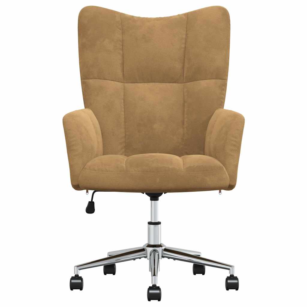 vidaXL Πολυθρόνα Relax Καφέ Βελούδινη