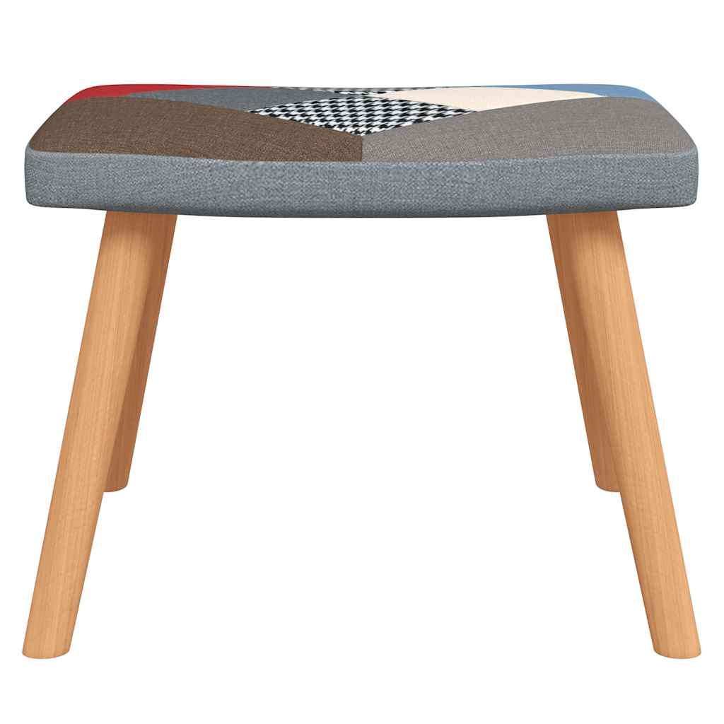 vidaXL Πολυθρόνα Relax Σχέδιο Patchwork Υφασμάτινη με Σκαμπό