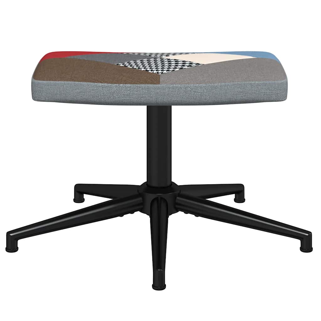 vidaXL Πολυθρόνα Relax Σχέδιο Patchwork Υφασμάτινη με Σκαμπό