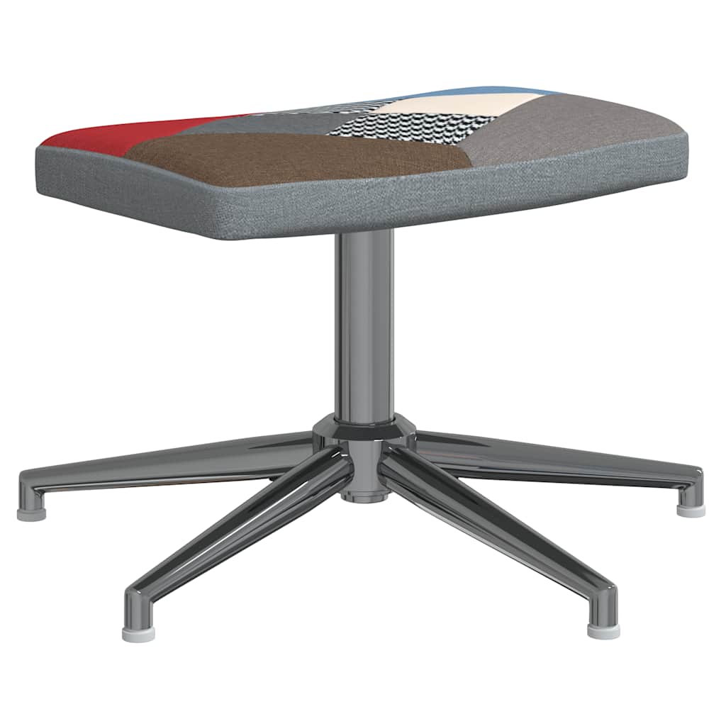 vidaXL Πολυθρόνα Relax Σχέδιο Patchwork Υφασμάτινη με Σκαμπό