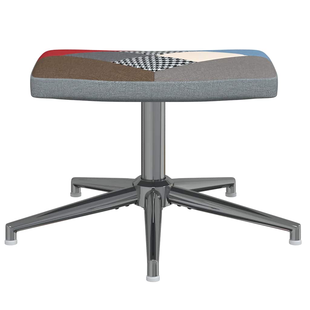 vidaXL Πολυθρόνα Relax Σχέδιο Patchwork Υφασμάτινη με Σκαμπό