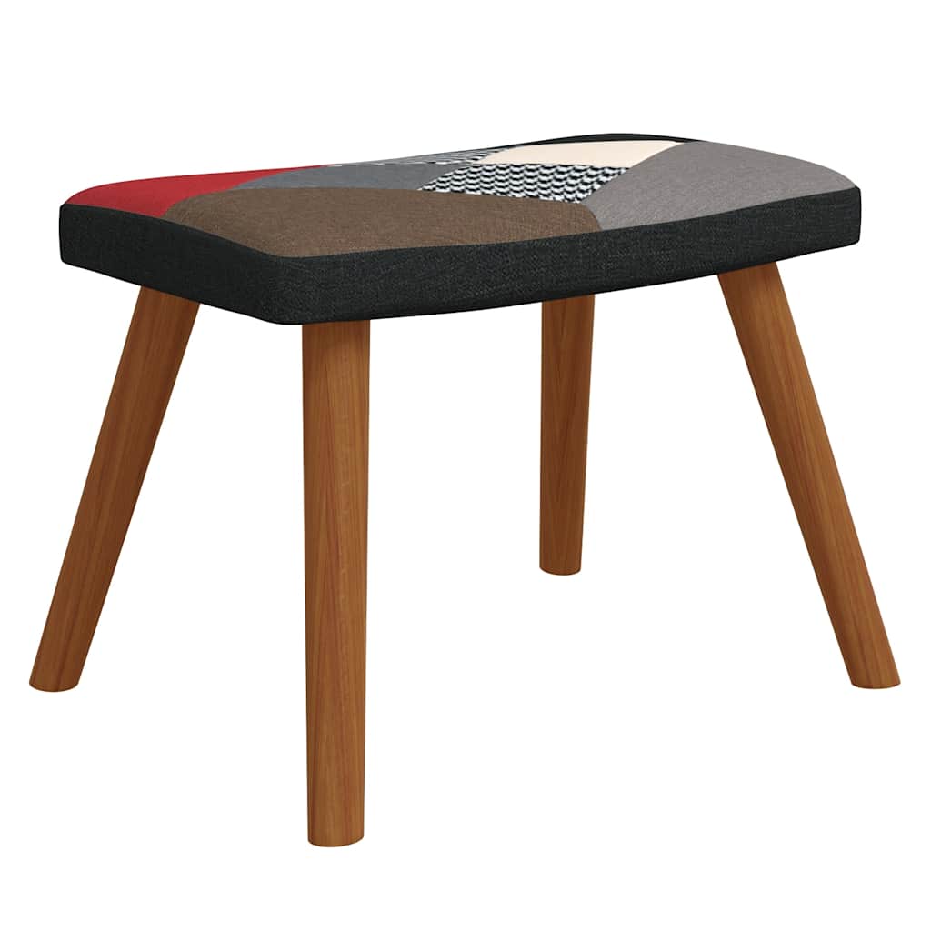 vidaXL Πολυθρόνα Relax Σχέδιο Patchwork Υφασμάτινη με Σκαμπό