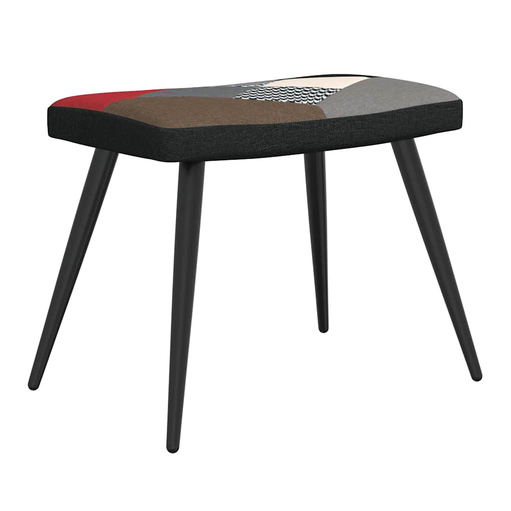 vidaXL Πολυθρόνα Relax Σχέδιο Patchwork Υφασμάτινη με Σκαμπό