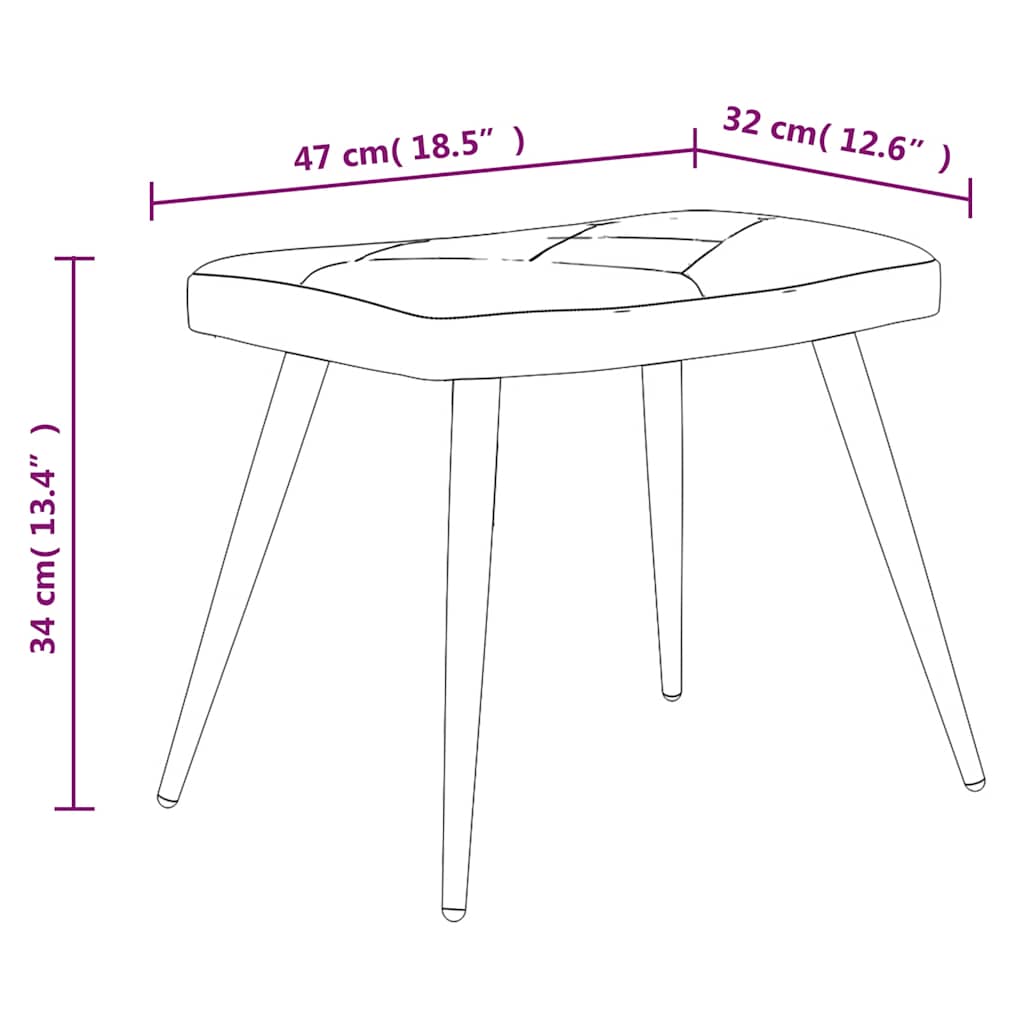 vidaXL Πολυθρόνα Relax Σχέδιο Patchwork Υφασμάτινη με Σκαμπό