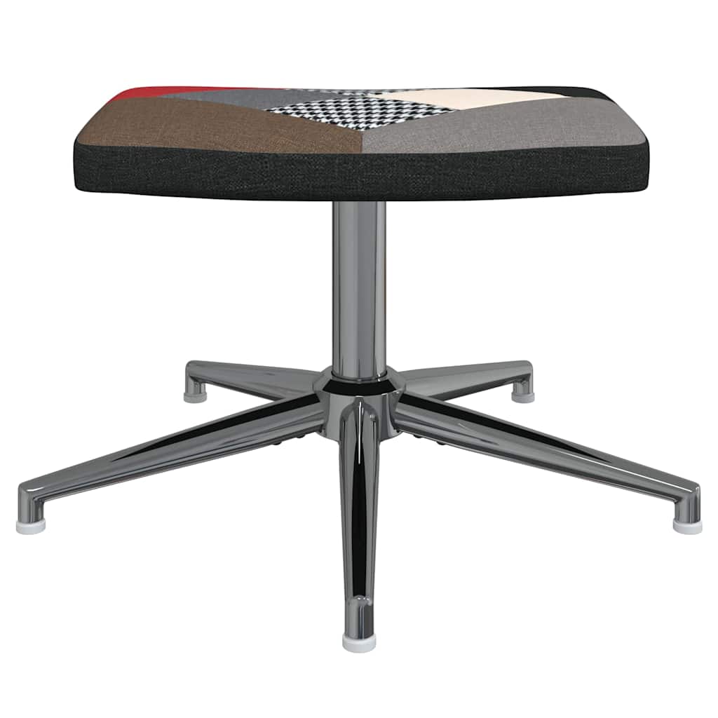 vidaXL Πολυθρόνα Relax Σχέδιο Patchwork Υφασμάτινη με Σκαμπό