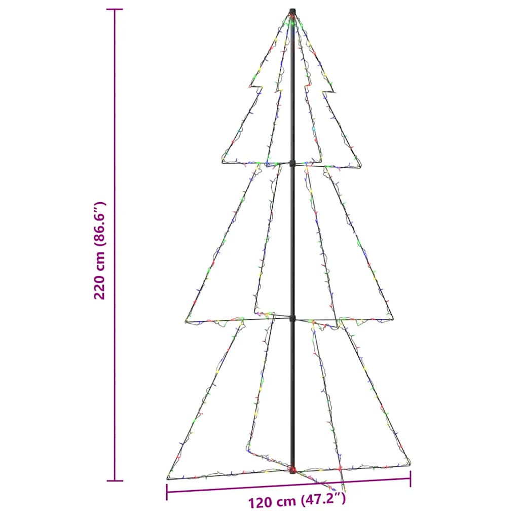 vidaXL Δέντρο από Φωτάκια 300 LED Εσωτ./Εξωτ. Χώρου 120x220 εκ.
