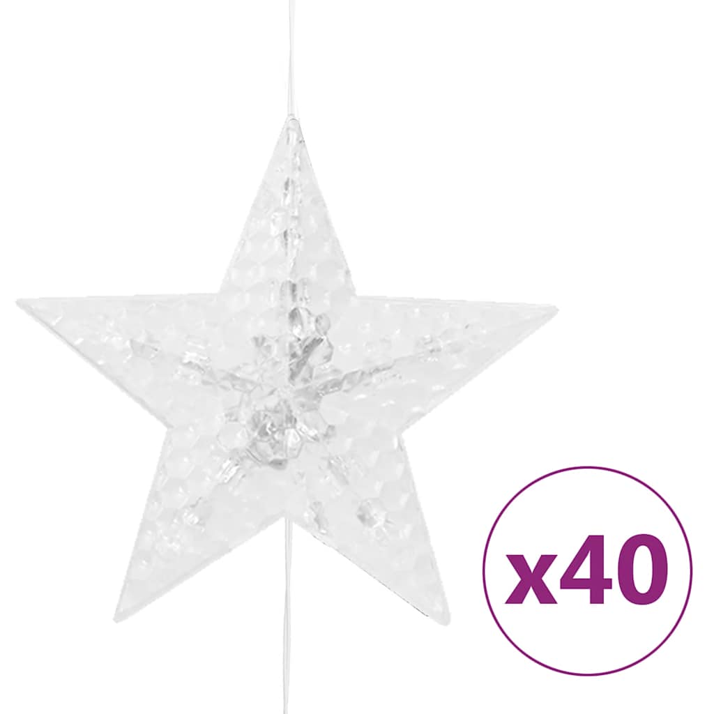 vidaXL Κουρτίνα LED Φωτάκια 200 LED Ψυχρό Λευκό με 8 Λειτουργίες