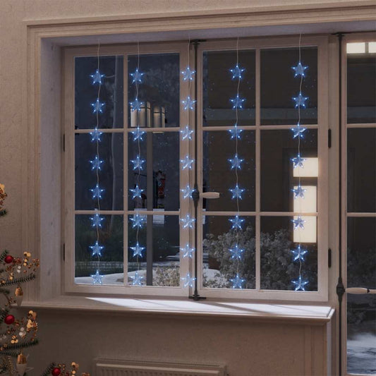 vidaXL Κουρτίνα LED Φωτάκια 200 LED Μπλε με 8 Λειτουργίες