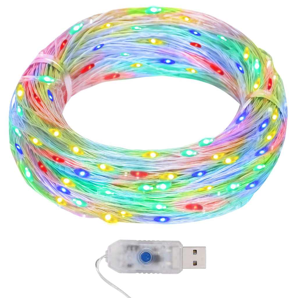 vidaXL Φωτάκια Ψείρες LED Πολύχρωμα 40 μ. 400 LED με 8 Λειτουργίες