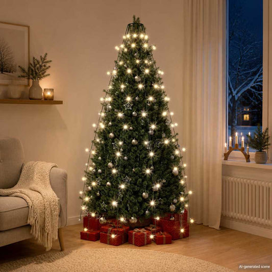 vidaXL Χριστουγεννιάτικα Λαμπάκια Χταπόδι 150 LED Ψυχρό Λευκό 150 εκ.