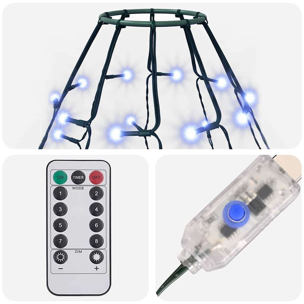 vidaXL Χριστουγεννιάτικα Λαμπάκια Χταπόδι 150 LED Μπλε 150 εκ.