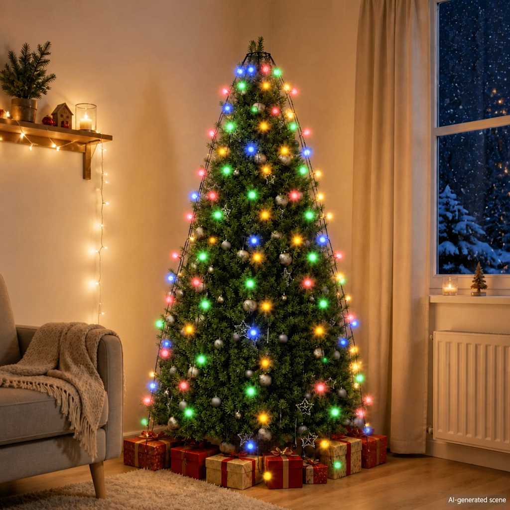 vidaXL Χριστουγεννιάτικα Λαμπάκια Χταπόδι 180 LED Πολύχρωμα 180 εκ.