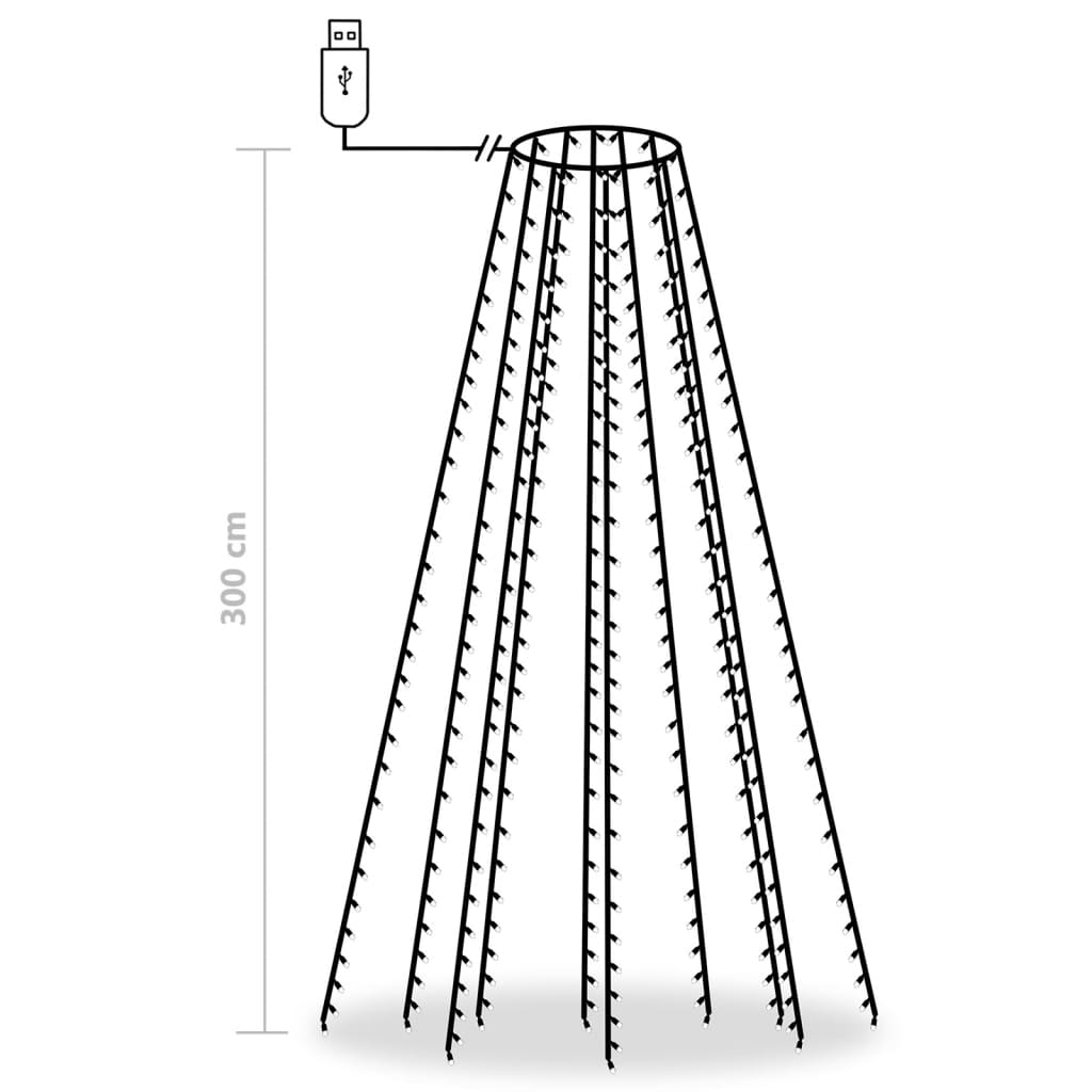 vidaXL Χριστουγεννιάτικα Λαμπάκια Χταπόδι 300 LED Μπλε 300 εκ.