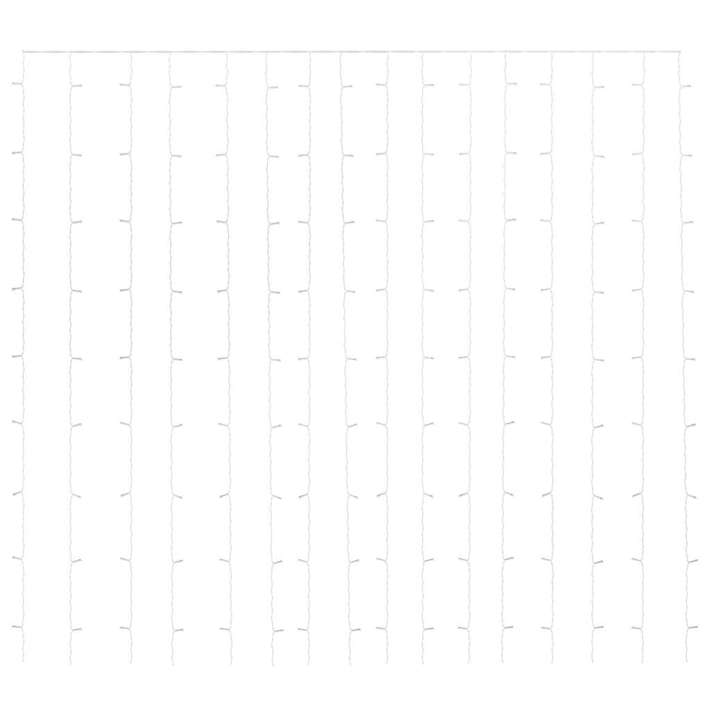 vidaXL Κουρτίνα LED Φωτάκια 300 LED Ψυχρό Λευκό 3 x 3 μ. 8 Λειτουργίες