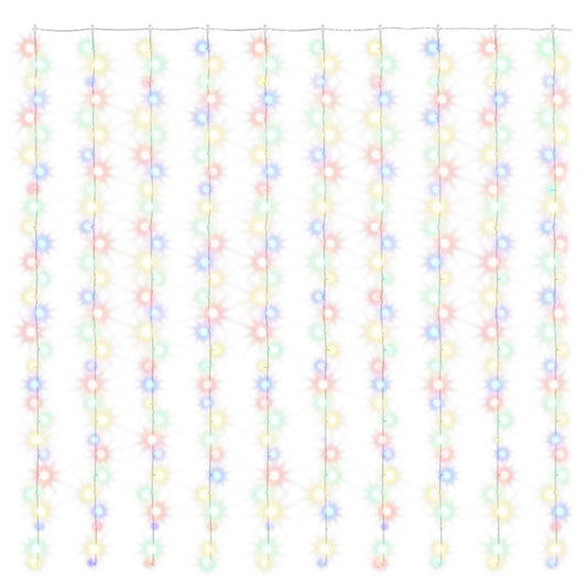 vidaXL Κουρτίνα LED Φωτάκια 300 LED Πολύχρωμα 3 x 3 μ. 8 Λειτουργίες