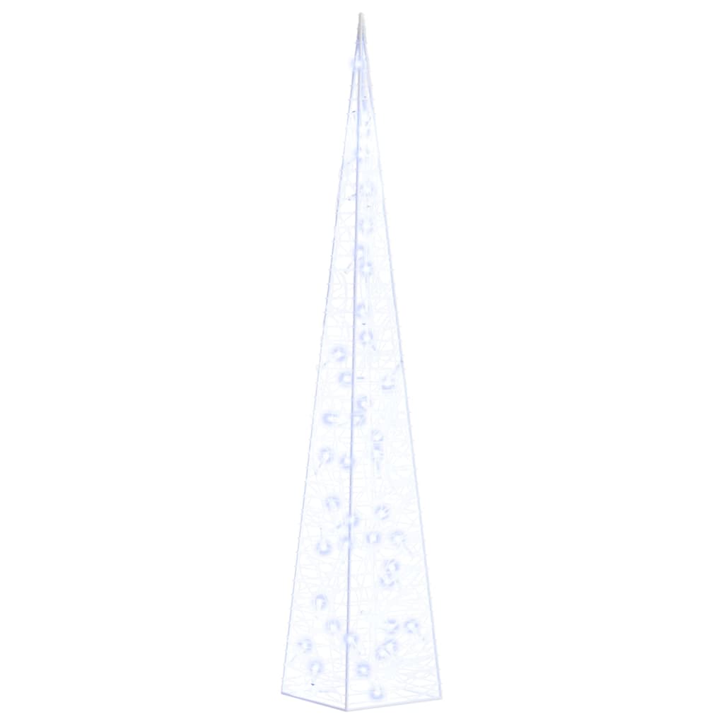 vidaXL Κώνος Διακοσμητικός LED Στρογγυλός Ακρυλικός Μπλε 90 εκ