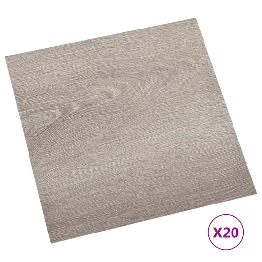 vidaXL Δάπεδο Αυτοκόλλητο Taupe 20 τεμ. 1,86 μ² από PVC