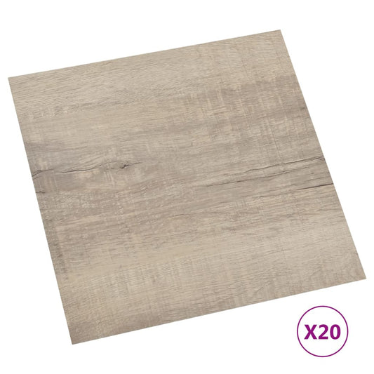 vidaXL Δάπεδο Αυτοκόλλητο Taupe 20 τεμ. 1,86 μ² από PVC