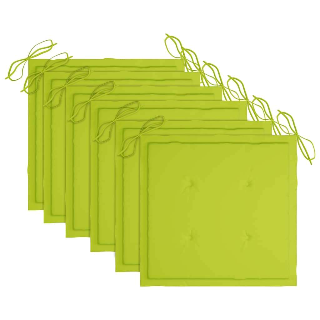 vidaXL Καρέκλες Κήπου Πτυσσόμενες 6 τεμ. Μασίφ Ξύλο Teak με Μαξιλάρια