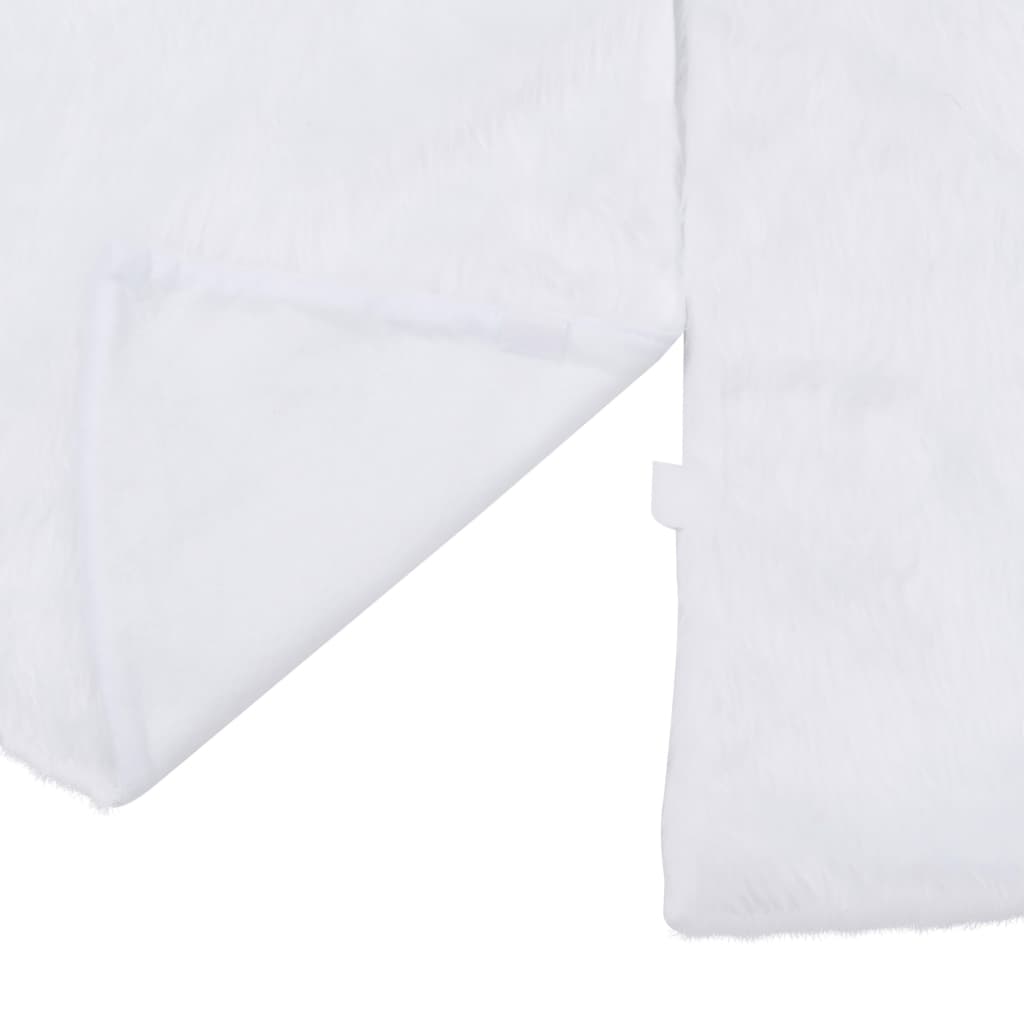 vidaXL Φούστα Χριστουγεννιάτικου Δέντρου Λευκή από Τεχνητή Γούνα 90 εκ.