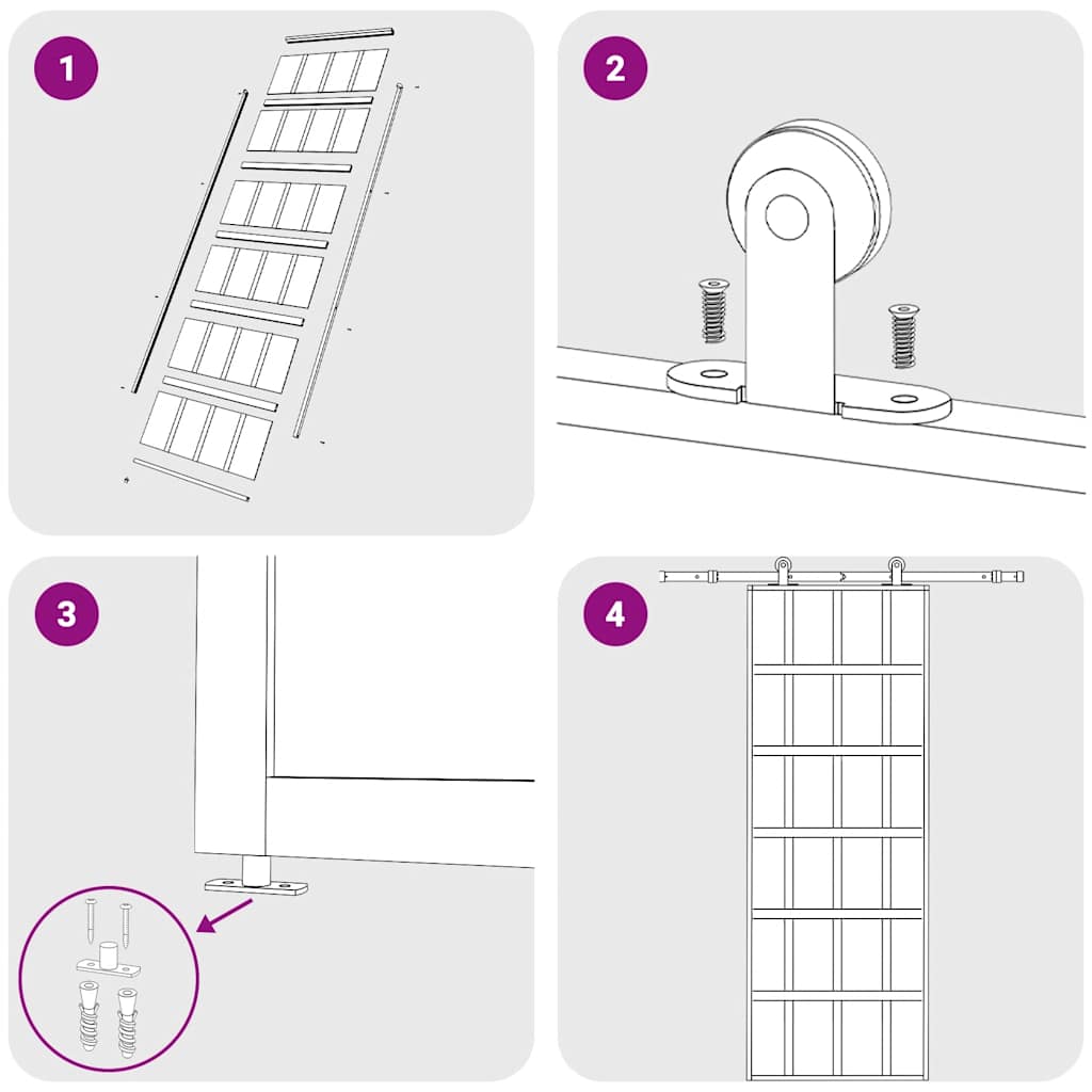 vidaXL Πόρτα Συρόμενη Μαύρη 76 x 205 εκ. από Γυαλί ESG / Αλουμίνιο