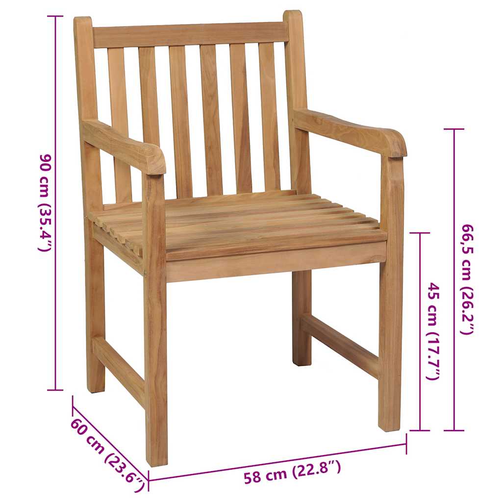 vidaXL Καρέκλες Κήπου 8 Τεμαχίων Μασίφ Ξύλο Teak με Taupe Μαξιλάρια