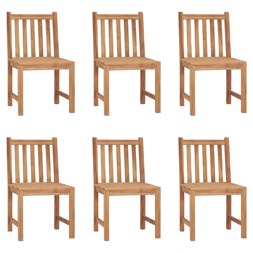 vidaXL Καρέκλες Κήπου 6 τεμ. από Μασίφ Ξύλο Teak με Μαξιλάρια