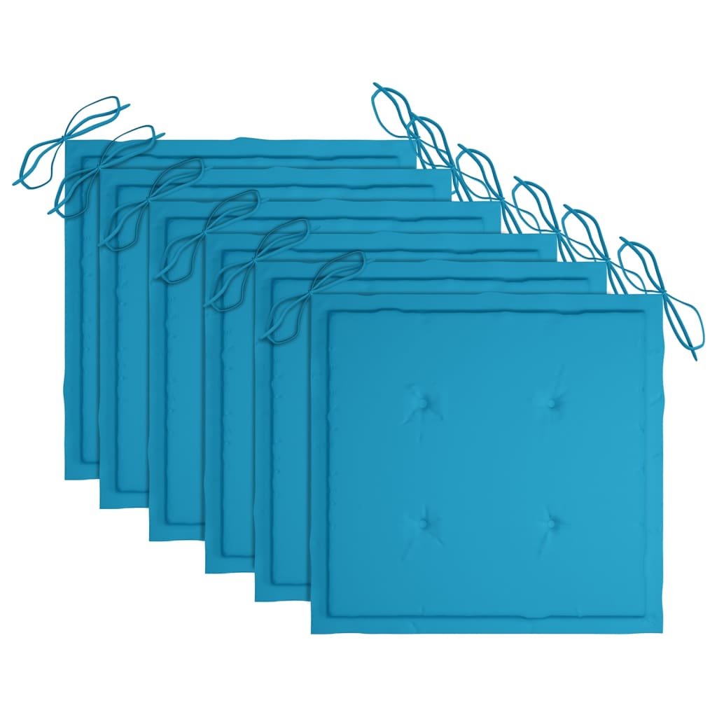 vidaXL Καρέκλες Κήπου 6 τεμ. από Μασίφ Ξύλο Teak με Μαξιλάρια