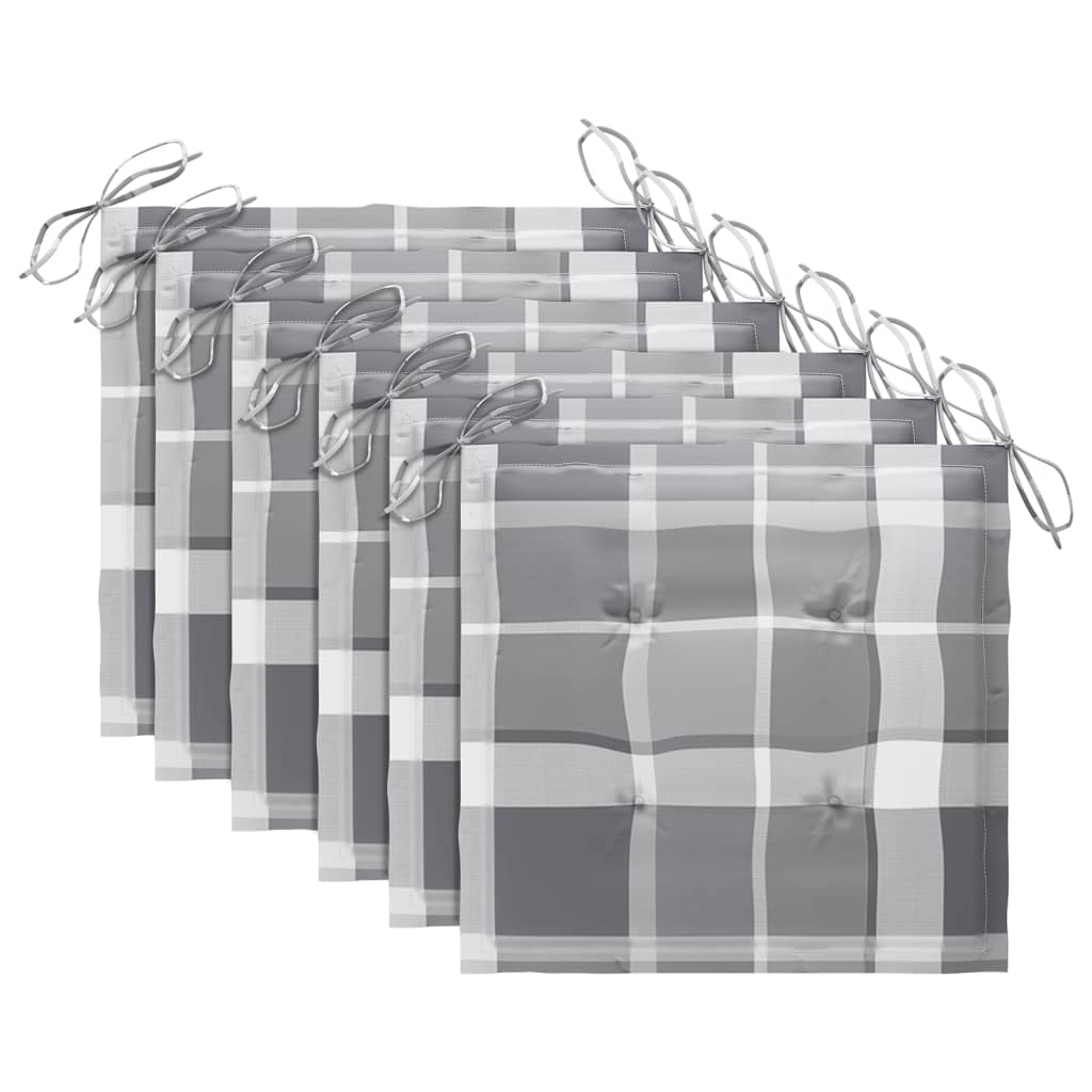 vidaXL Καρέκλες Κήπου 6 τεμ. από Μασίφ Ξύλο Teak με Μαξιλάρια