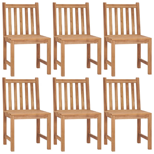 vidaXL Καρέκλες Κήπου 6 τεμ. από Μασίφ Ξύλο Teak με Μαξιλάρια