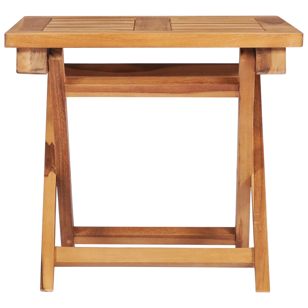 vidaXL Ξαπλώστρες 2 τεμ. από Μασίφ Ξύλο Teak με Τραπέζι και Μαξιλάρι