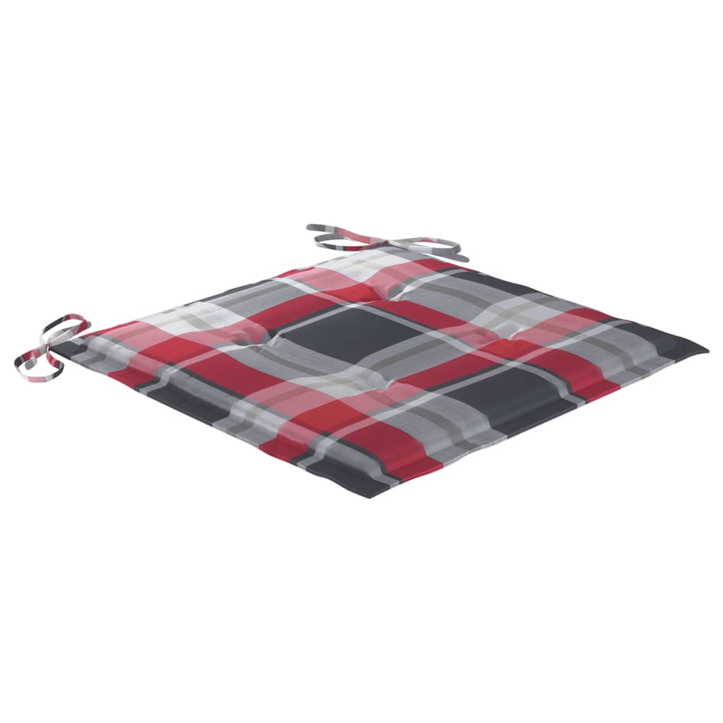 vidaXL Καρέκλες Κήπου Στοιβαζόμενες 4 τεμ. Μασίφ Ξύλο Teak & Μαξιλάρια